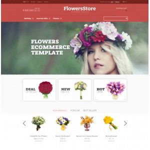 Шаблон Prestashop для Интернет-Магазина Цветов